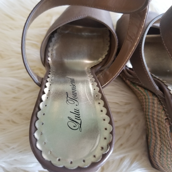 Wedge Lulu Townsend Sandals Size 9.5 9 1/2 - Picture 14 of 16